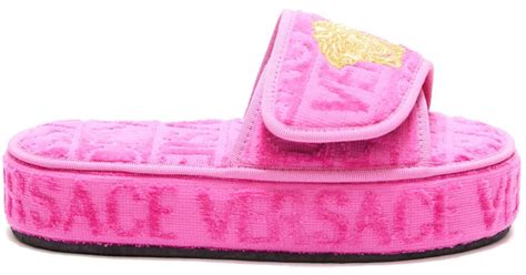 pink versace slippers|versace slippers size guide.